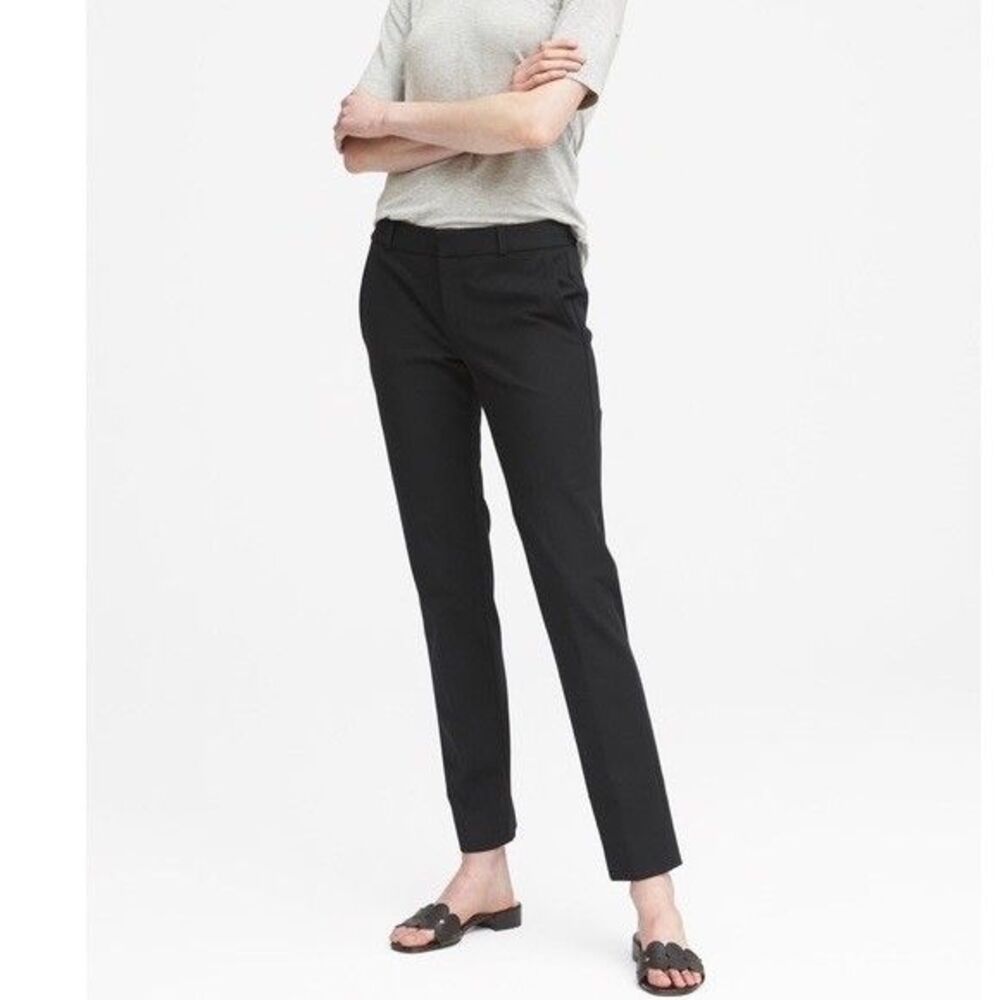 Banana Republic Black Ryan Pants 12L Tall Straight
